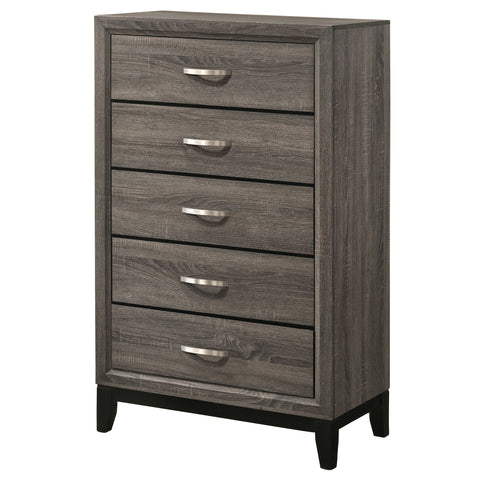Brantley 5-drawer Bedroom Chest Grey OakGrey Oak