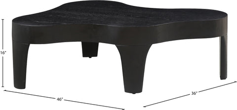 Talia Black Oak Wood Coffee Table, 1 Piece
