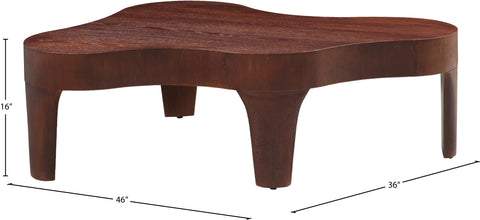 Talia Brown Oak Wood Coffee Table, 1 Piece