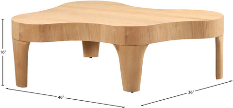 Talia Natural Oak Wood Coffee Table, 1 Piece