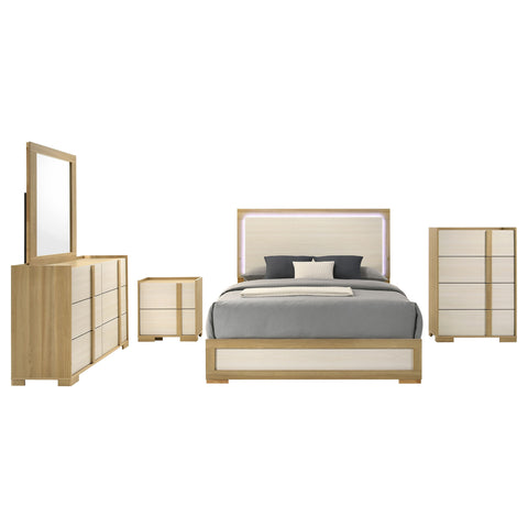 Topher 5-piece Eastern King Bedroom Set NaturalNatural