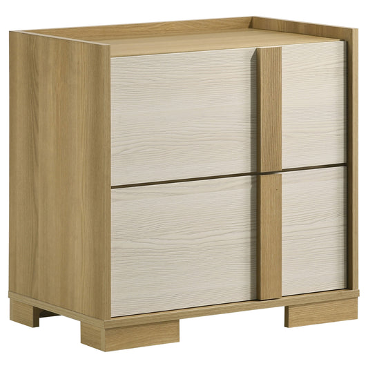 Emmett 2-drawer Nightstand Bedside Table Natural