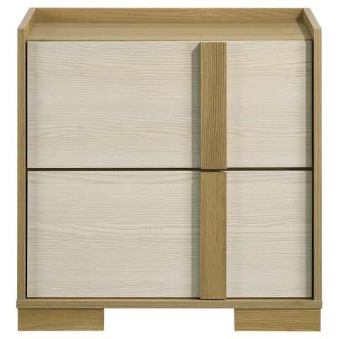 Topher 2-drawer Nightstand Bedside Table NaturalNatural