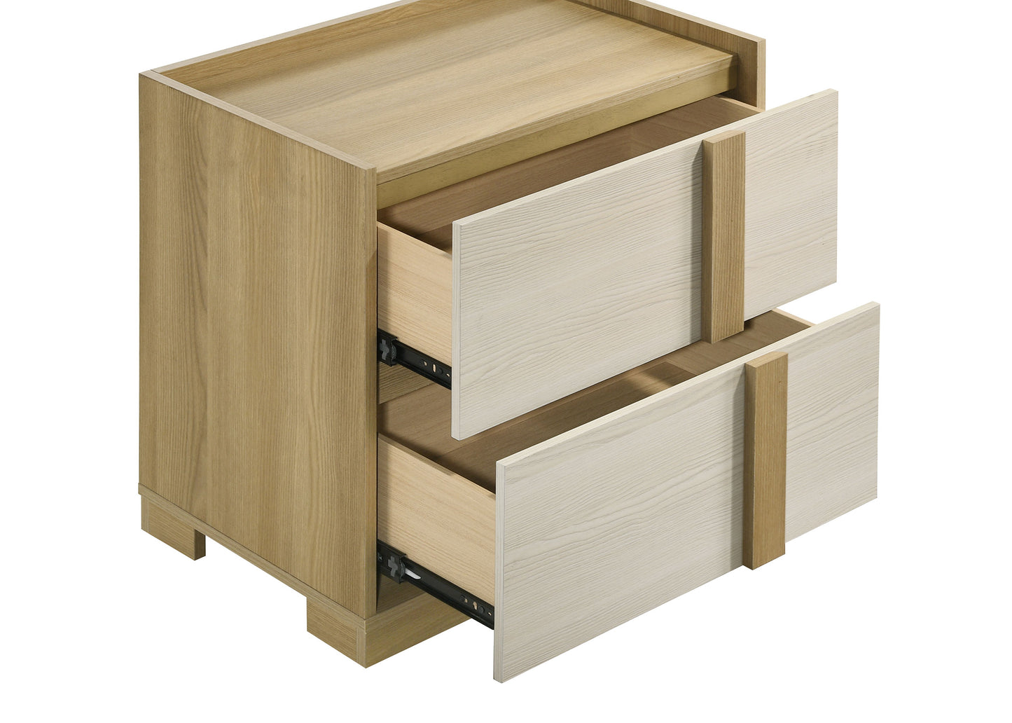 emmett 2-drawer nightstand bedside table natural