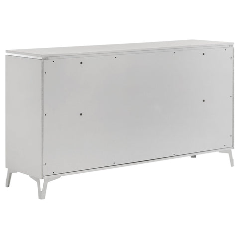 Dinard 5-piece Eastern King LED Bedroom Set White High Gloss