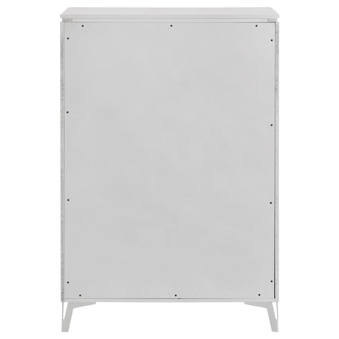 Dinard 5-drawer Bedroom Chest of Drawers White High Gloss