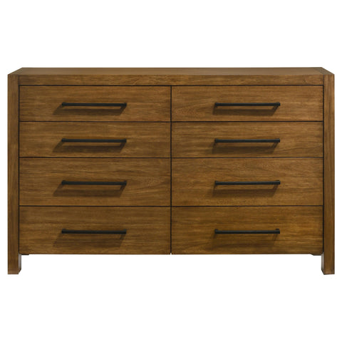 Fanning 8-drawer Bedroom Dresser Cabinet Warm Brown