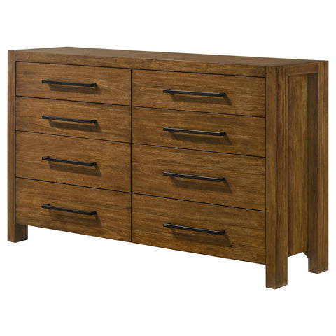 Fanning 8-drawer Bedroom Dresser Cabinet Warm Brown