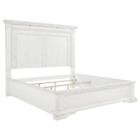 Beasley Eastern King LED Light Panel Bed Vintage White