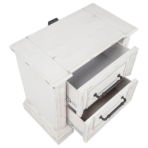 Beasley 4-piece California King Bedroom Set Vintage White
