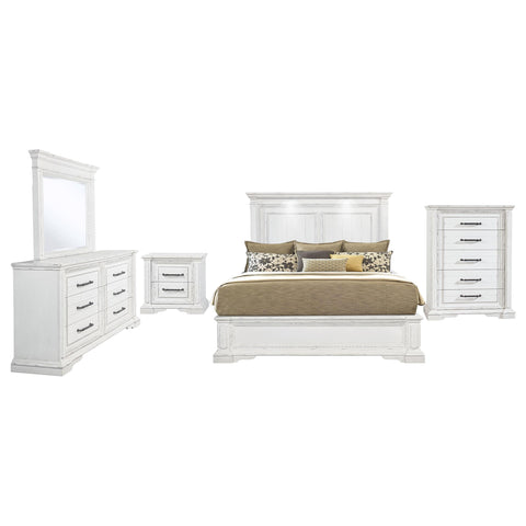 Beasley 5-piece California King Bedroom Set Vintage White