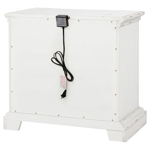 Beasley 2-drawer Nightstand with Dual USB Vintage White