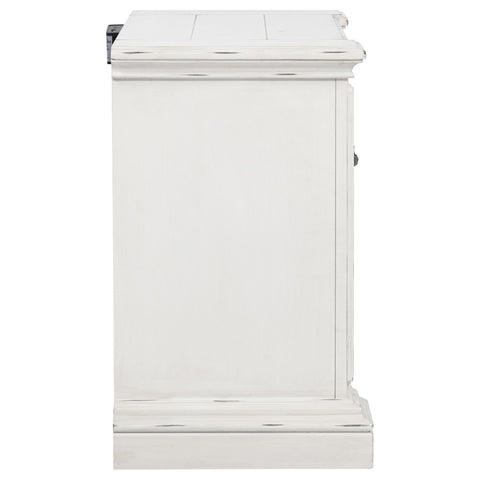 Beasley 2-drawer Nightstand with Dual USB Vintage White
