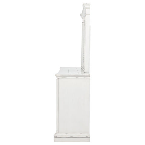 Beasley 6-drawer Bedroom Dresser with Mirror Vintage White
