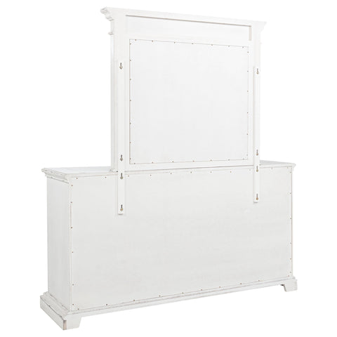 Beasley 6-drawer Bedroom Dresser with Mirror Vintage White
