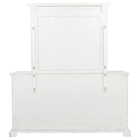 Beasley 6-drawer Bedroom Dresser with Mirror Vintage White