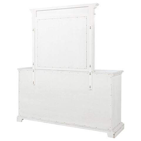 Beasley 6-drawer Bedroom Dresser with Mirror Vintage White