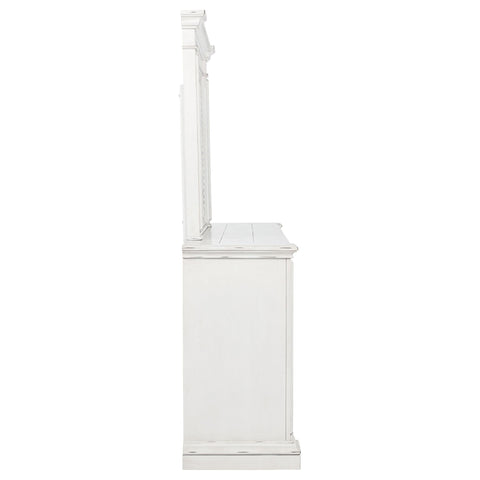 Beasley 6-drawer Bedroom Dresser with Mirror Vintage White
