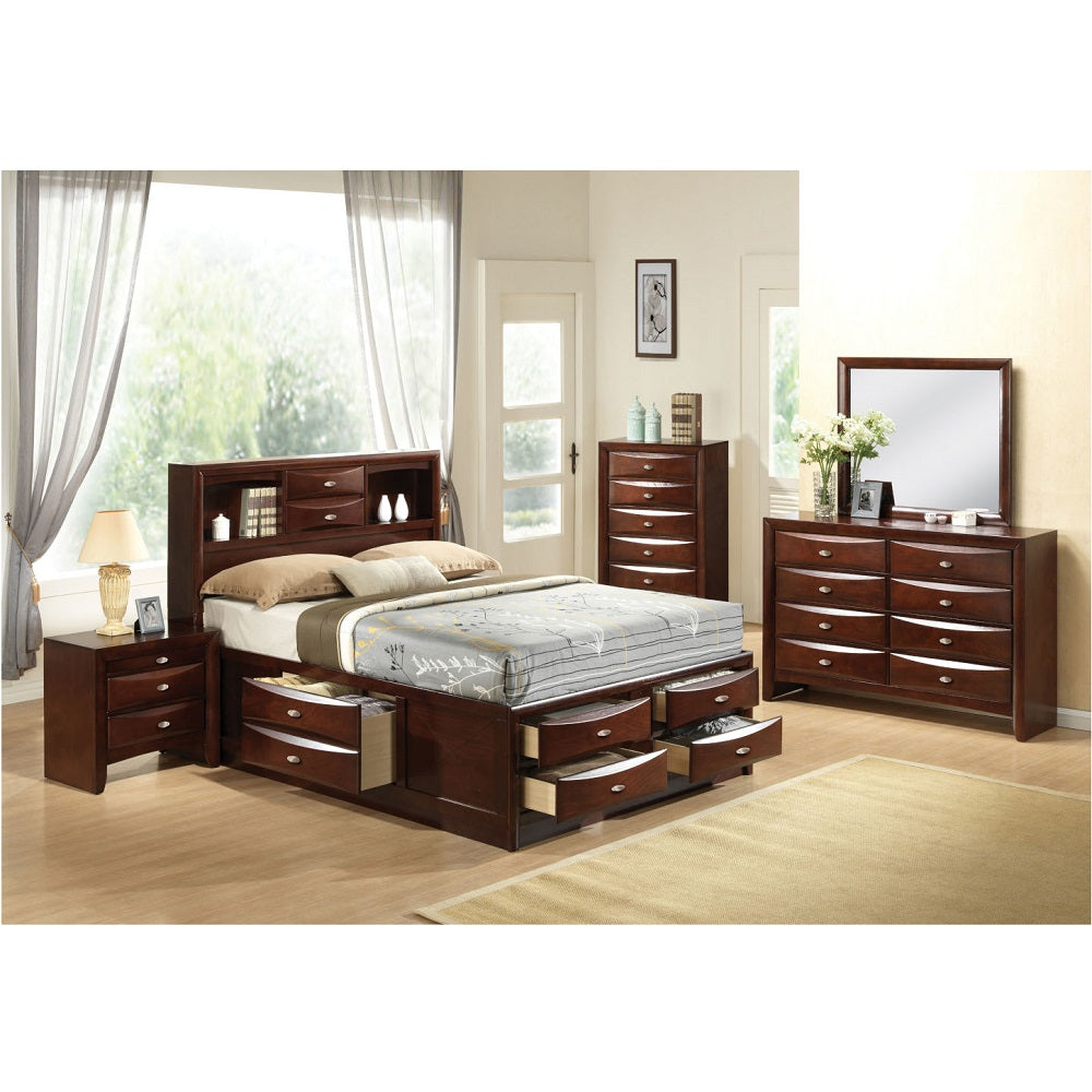 acton full bed w/storage, espresso finish