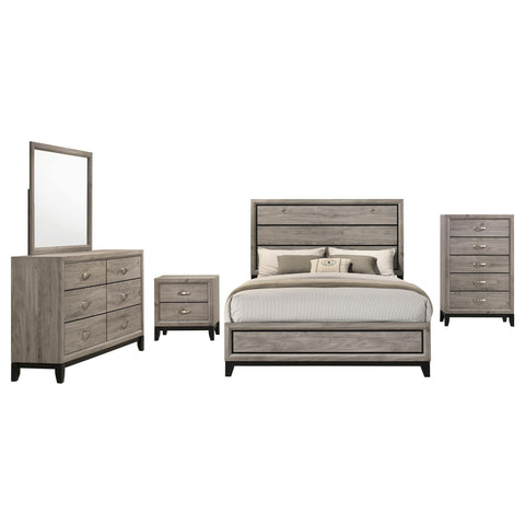 Havering Five-piece Eastern King Bedroom Set Light Taupe