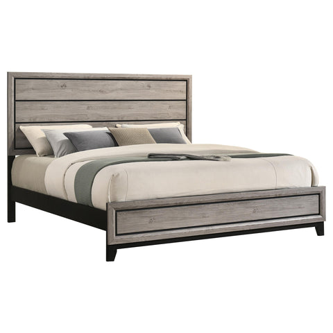 Havering Wood Eastern King Panel Bed Light Taupe