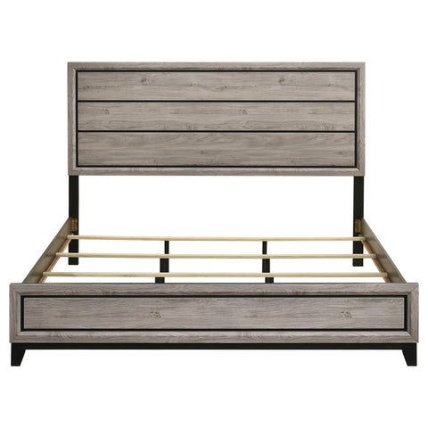 Havering Wood Eastern King Panel Bed Light Taupe