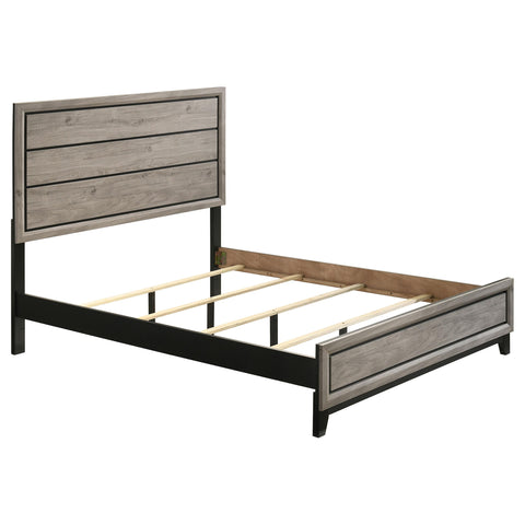 Havering Wood Queen Panel Bed Light Taupe
