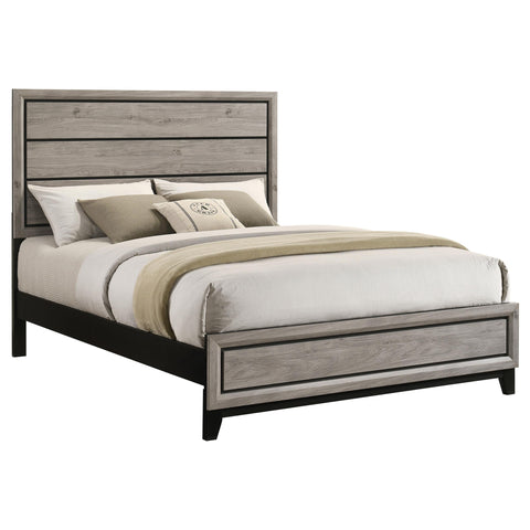 Havering Wood Queen Panel Bed Light Taupe