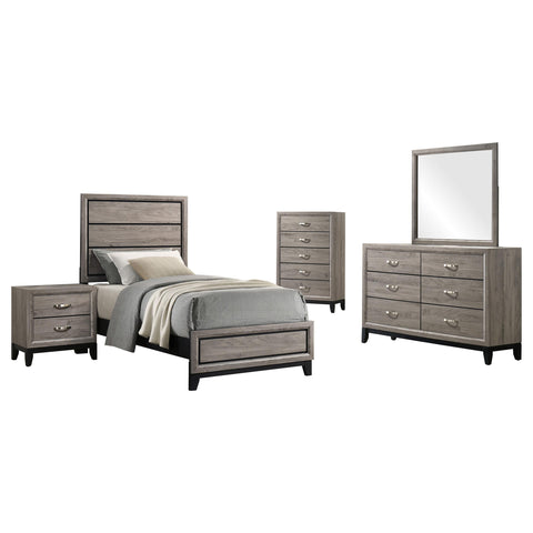 Havering Five-piece Twin Bedroom Set Light Taupe