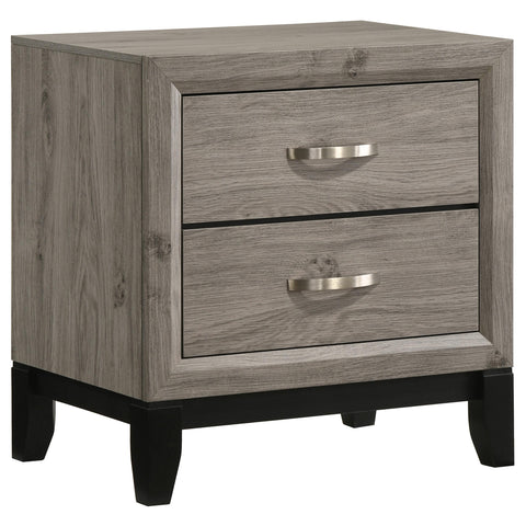 Havering 2-drawer Nightstand Bedside Table Light Taupe