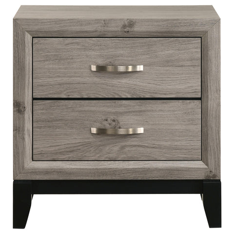 Havering 2-drawer Nightstand Bedside Table Light Taupe