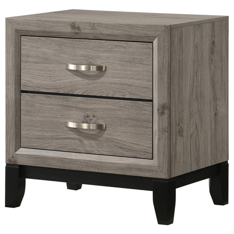 Havering 2-drawer Nightstand Bedside Table Light Taupe