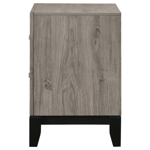 Havering 2-drawer Nightstand Bedside Table Light Taupe