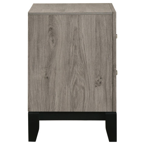 Havering 2-drawer Nightstand Bedside Table Light Taupe