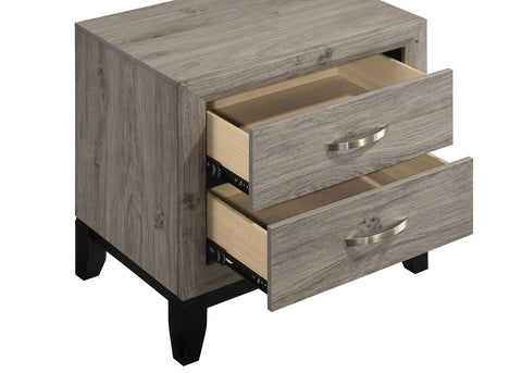 Havering 2-drawer Nightstand Bedside Table Light Taupe