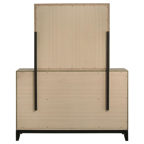 Havering 6-drawer Bedroom Dresser and Mirror Light Taupe