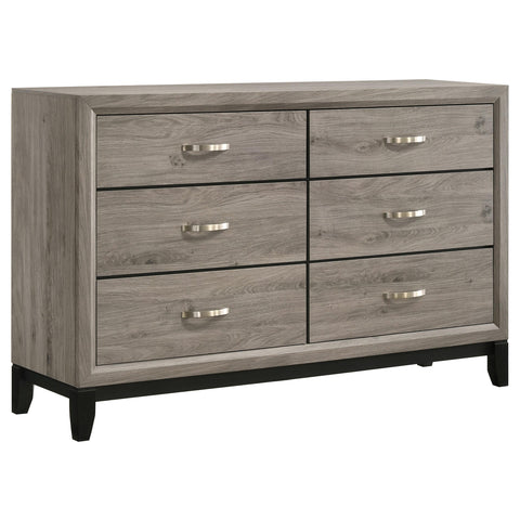 Havering 6-drawer Bedroom Dresser Cabinet Light Taupe