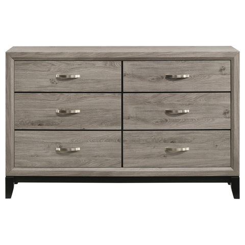 Havering 6-drawer Bedroom Dresser Cabinet Light Taupe