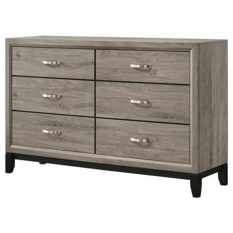 Havering 6-drawer Bedroom Dresser Cabinet Light Taupe