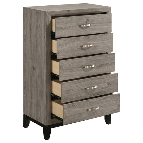 Havering 5-drawer Bedroom Chest of Drawers Light Taupe