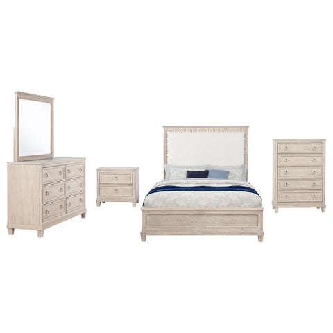 Enfield 5-piece Eastern King Bedroom Set Washed Oak