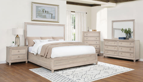 Enfield 66-inch Eastern King Panel Bed Washed Oak