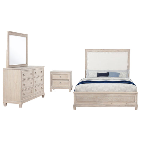 Enfield 4-piece California King Bedroom Set Washed Oak
