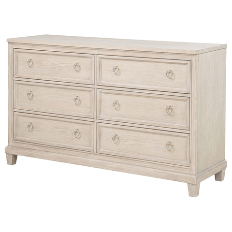 Enfield 6-drawer Bedroom Dresser Cabinet Washed Oak