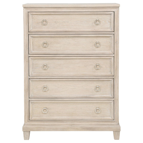 Enfield 5-drawer Chest of Drawers Washed Oak