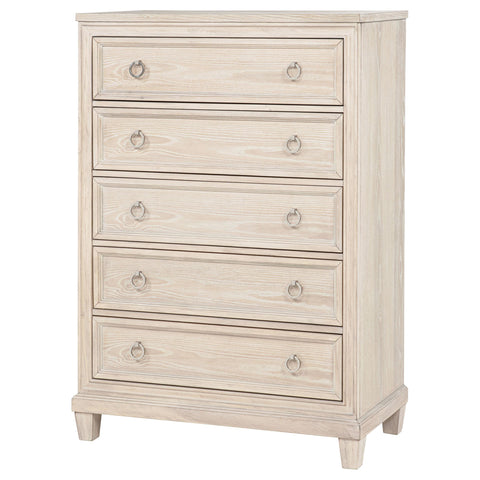 Enfield 5-drawer Chest of Drawers Washed Oak
