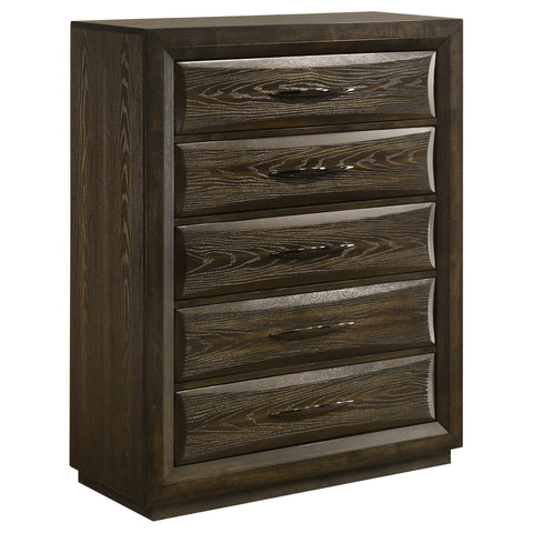 Fuller 5-piece Eastern King Bedroom Set Dark Oak