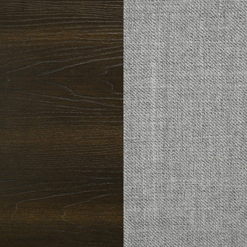 Fuller 64-inch Queen Upholstered Panel Bed Grey and Dark Oak