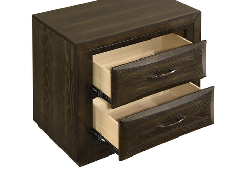 Fuller 2-drawer Bedroom Nightstand Bedside Table Dark Oak