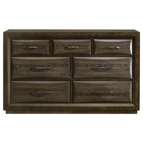 Fuller 7-drawer Bedroom Dresser Cabinet Dark Oak